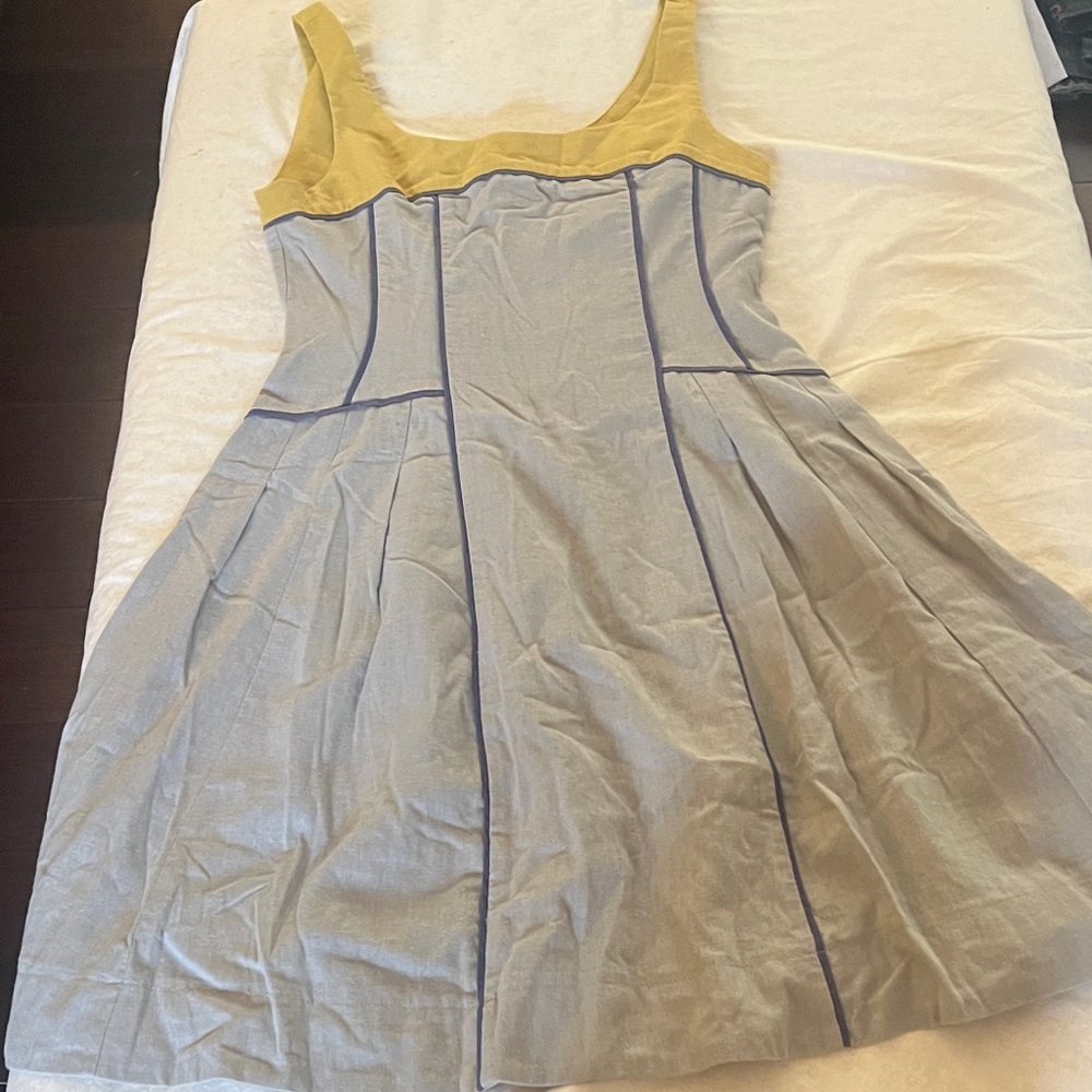 Esley Yellow and Gray Mini Dress